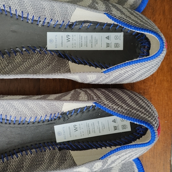 Rothy's Point, Gray Zebra, SZ 9 - Picture 9 of 12